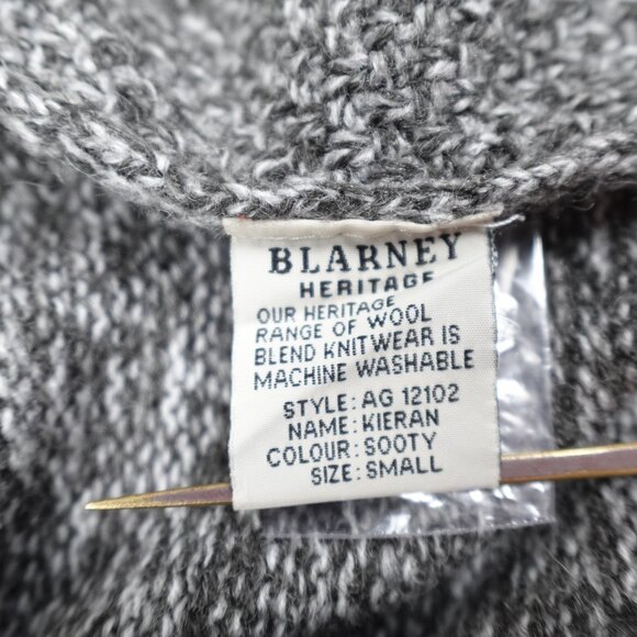 BLARNEY Heritage Irish Cable Knit Kieran Sweater Men's Small Slim Fit Wool Blend - Picture 4 of 12